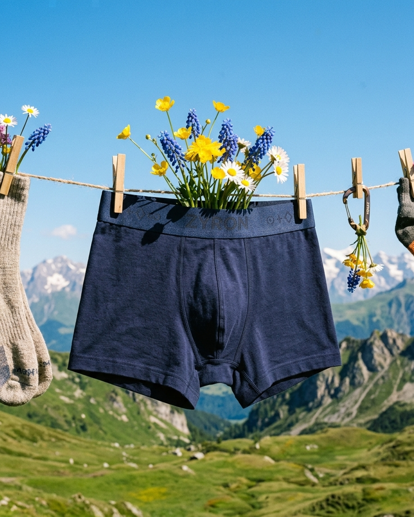 ZYRON ELITE MicroModal + Lyocell Stretch Trunk – Navy Blue | Premium Men's Underwear - Image 5