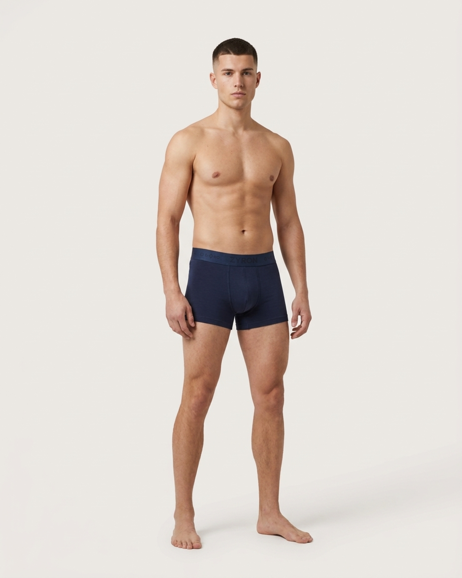 ZYRON ELITE MicroModal + Lyocell Stretch Trunk – Navy Blue | Premium Men's Underwear - Image 4