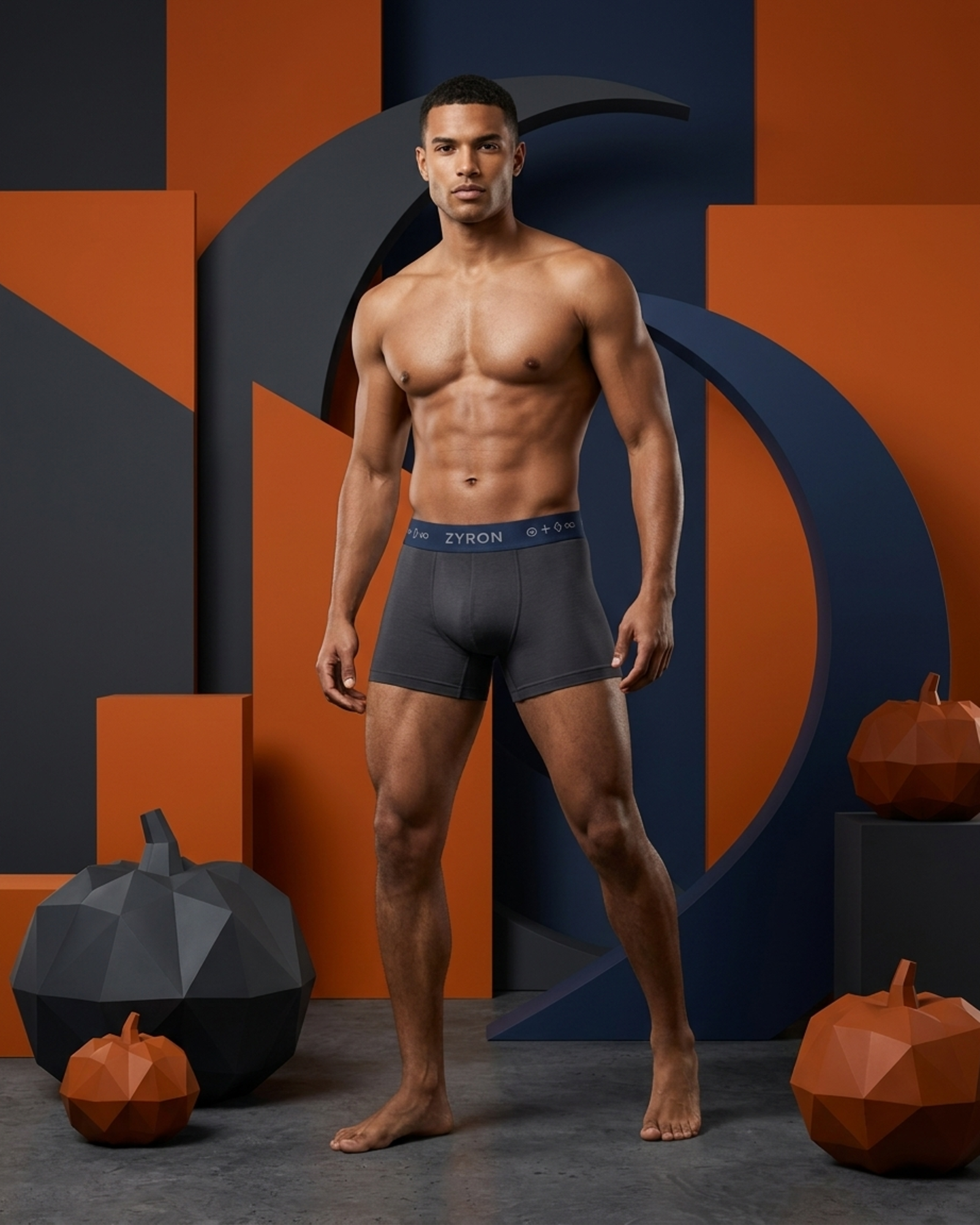 ZYRON Micro Modal Elastane Stretch Trunk – Dark Charcoal Grey Premium Men’s Underwear