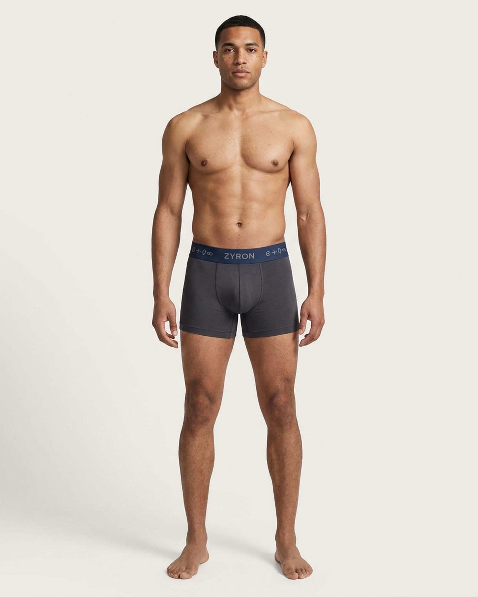 ZYRON Micro Modal Elastane Stretch Trunk – Dark Charcoal Grey | Premium Men's Underwear - Image 5