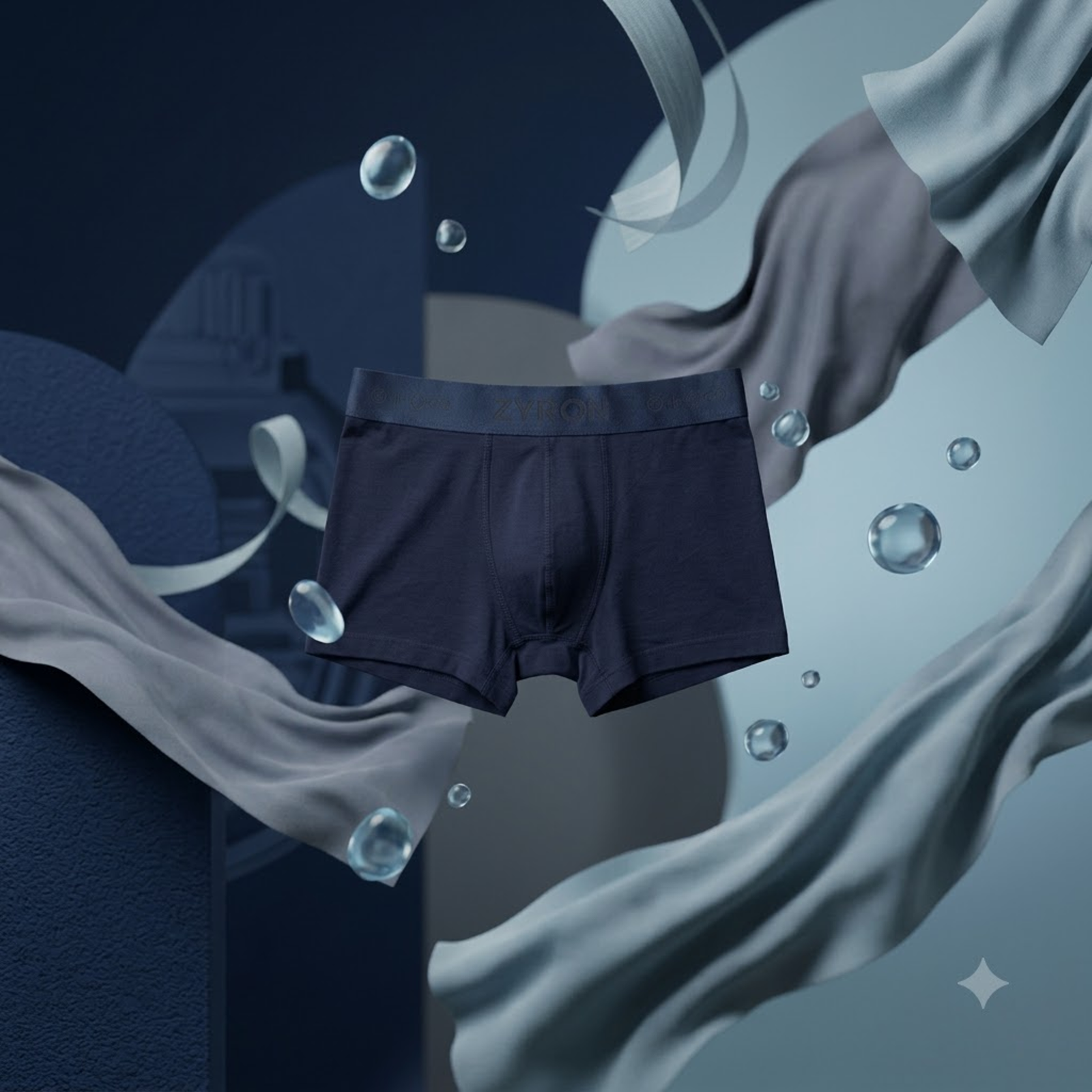 ZYRON Micro Modal Elastane Stretch Trunk – Navy Blue | Premium Men's Underwear - Image 4