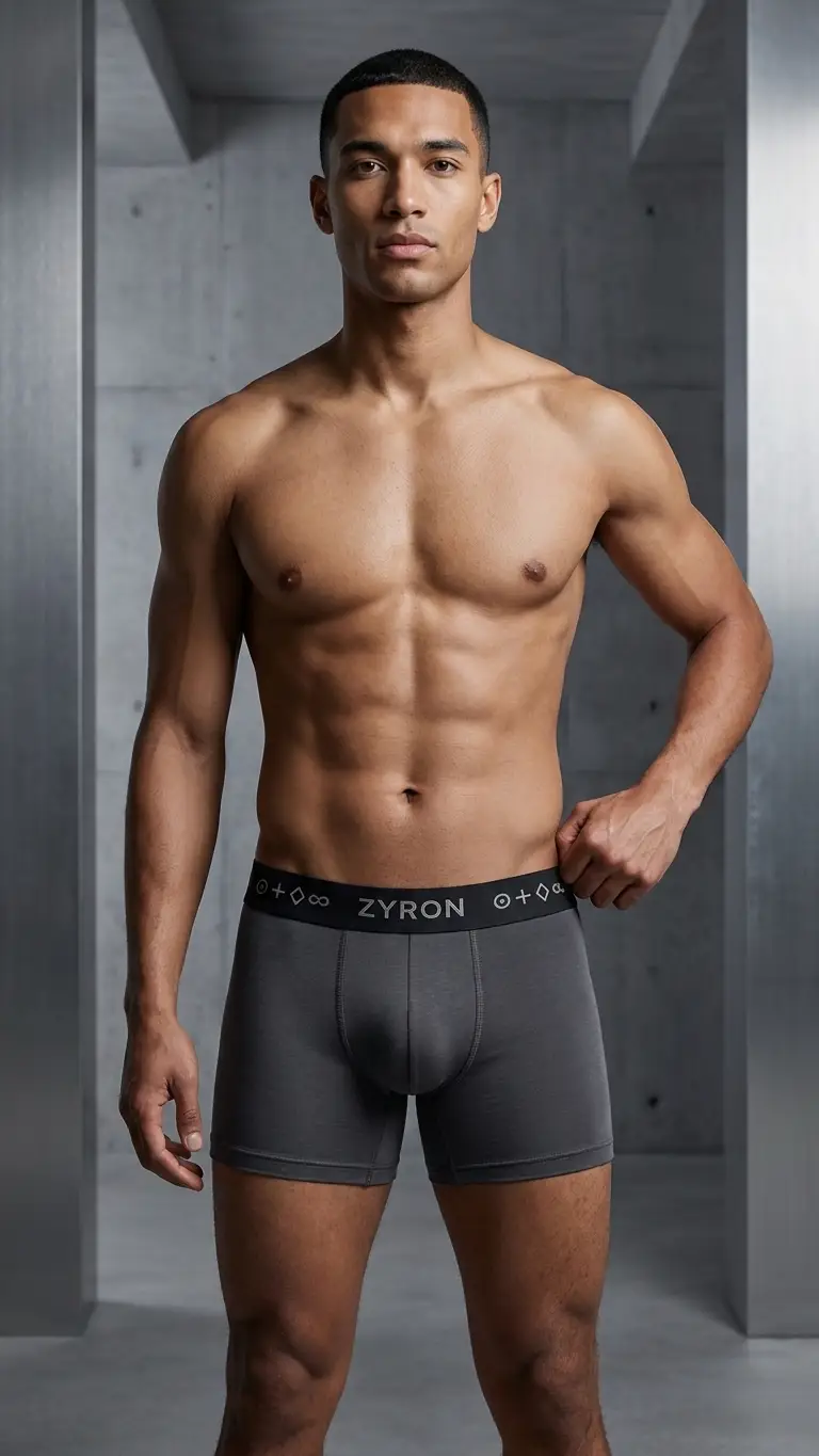 ZYRON Micro Modal Elastane Stretch Trunk – Dark Charcoal Grey | Premium Men's Underwear - Image 5