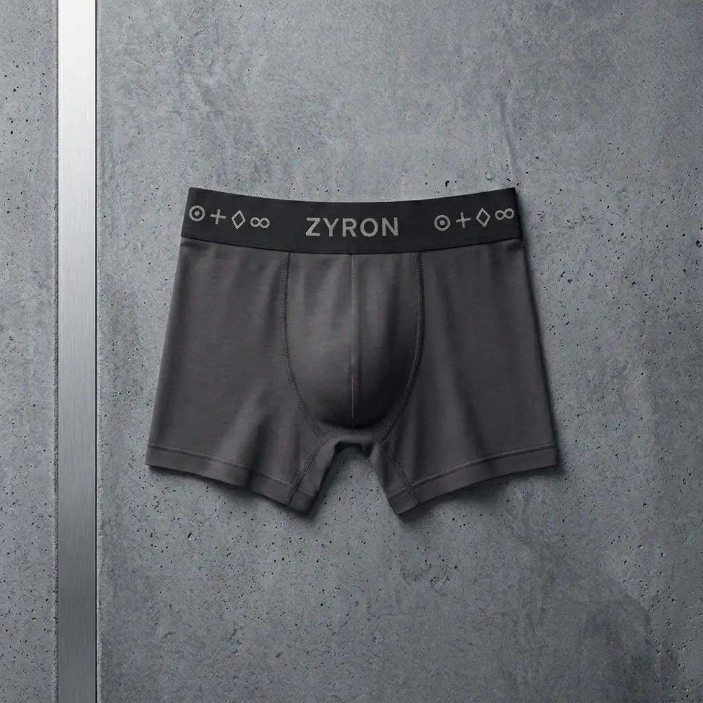 ZYRON Micro Modal Elastane Stretch Trunk – Dark Charcoal Grey | Premium Men's Underwear - Image 2
