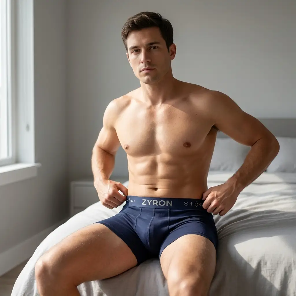 ZYRON ELITE MicroModal + Lyocell Stretch Trunk – Navy Blue | Premium Men's Underwear - Image 2