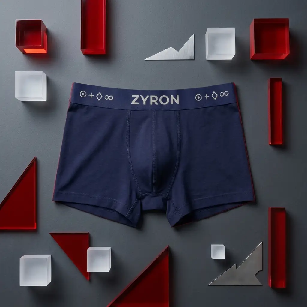 ZYRON ELITE MicroModal + Lyocell Stretch Trunk – Navy Blue | Premium Men's Underwear - Image 3