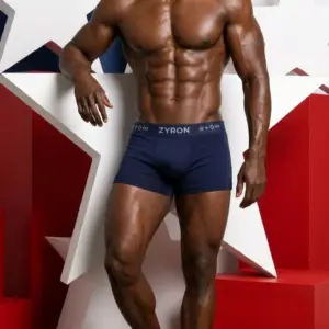 ZYRON Micro Modal Elastane Stretch Trunk – Navy Blue | Premium Men's Underwear