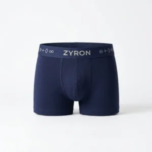 ZYRON ELITE MicroModal + Lyocell Stretch Trunk – Navy Blue | Premium Men's Underwear