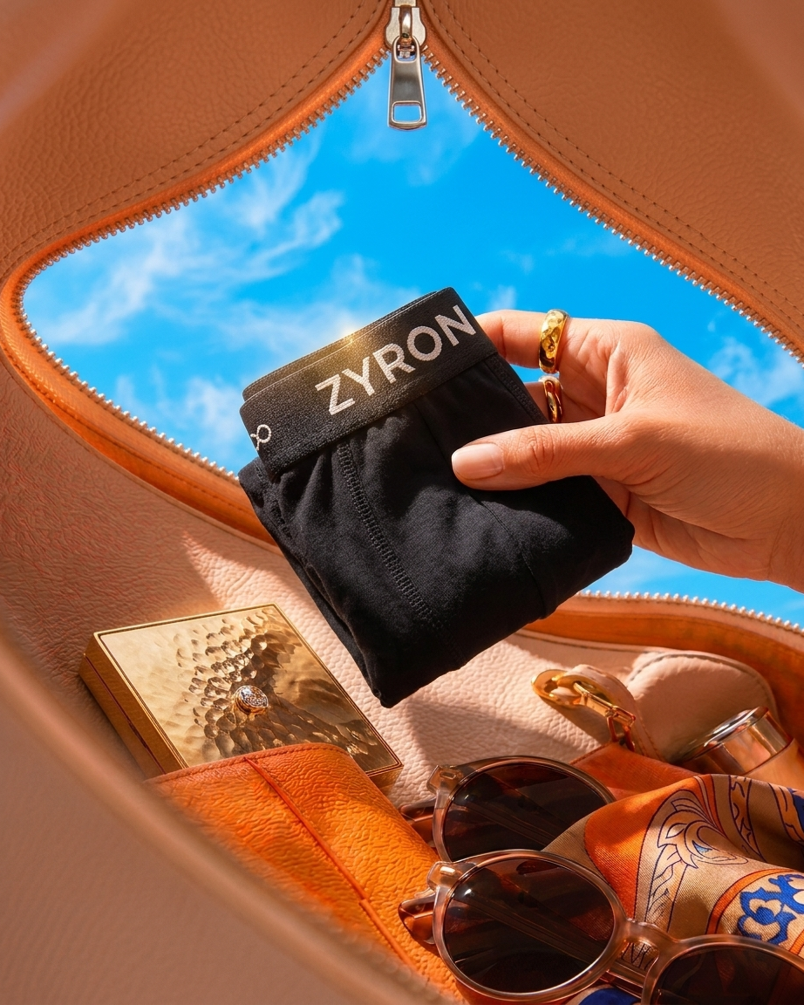 ZYRON ELITE MicroModal + Lyocell Stretch Trunk – Jet Black | Premium Men's Underwear - Image 7