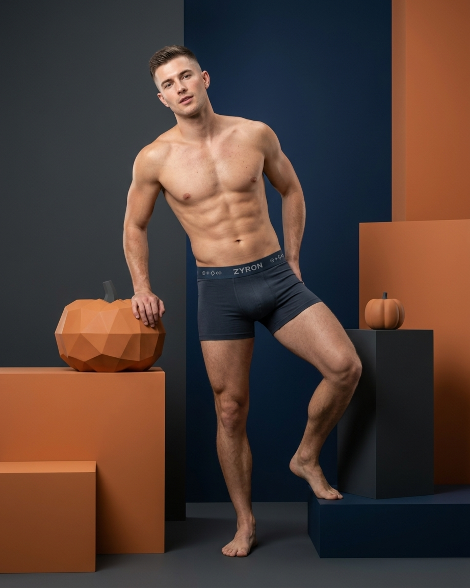 ZYRON ELITE MicroModal + Lyocell Stretch Trunk – Midnight Slate | Premium Men's Underwear - Image 6